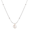 The Amara Organic Pearl Station Necklace