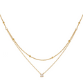 The Solene Layered Solitaire Necklace