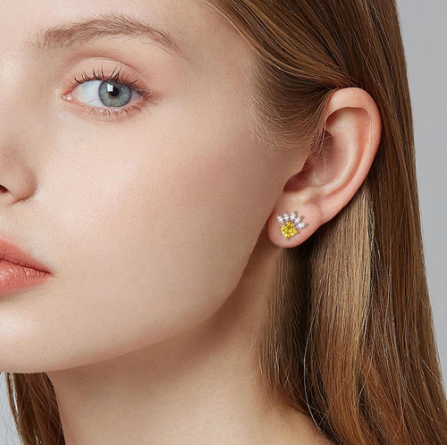The Canary Tiara Marquise Studs