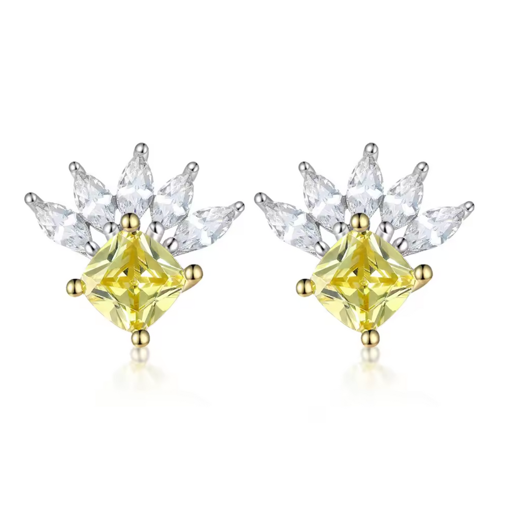 The Canary Tiara Marquise Studs