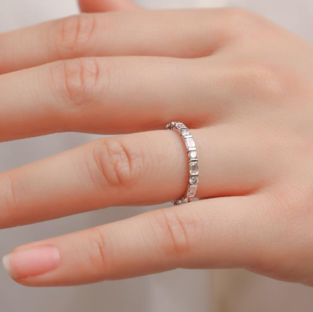 The Avery Mixed-Cut Eternity Band