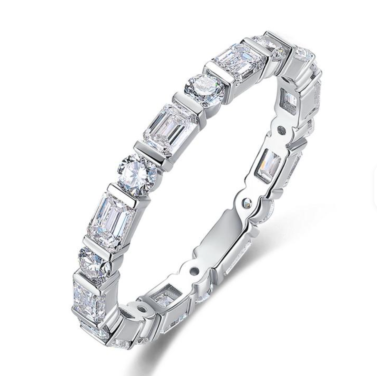 The Avery Mixed-Cut Eternity Band